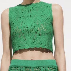 Green Crochet Top